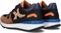 Braqeez 422942 413 Jongens Lage Sneakers Bruin Blauw Oranje Leer Veters - Thumbnail 3