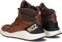 Braqeez 421982 513 Hoge Sneakers Bruin Leer Veters - Thumbnail 4