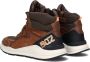 Braqeez 421982-513 Hoge Sneakers Bruin Leer Veters - Thumbnail 4