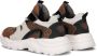 Braqeez 421792-513 Lage Sneakers Bruin Print Leer Veters - Thumbnail 3