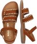 Braqeez 424016-413 Meisjes Sandalen Cognac Leer Klittenband - Thumbnail 6