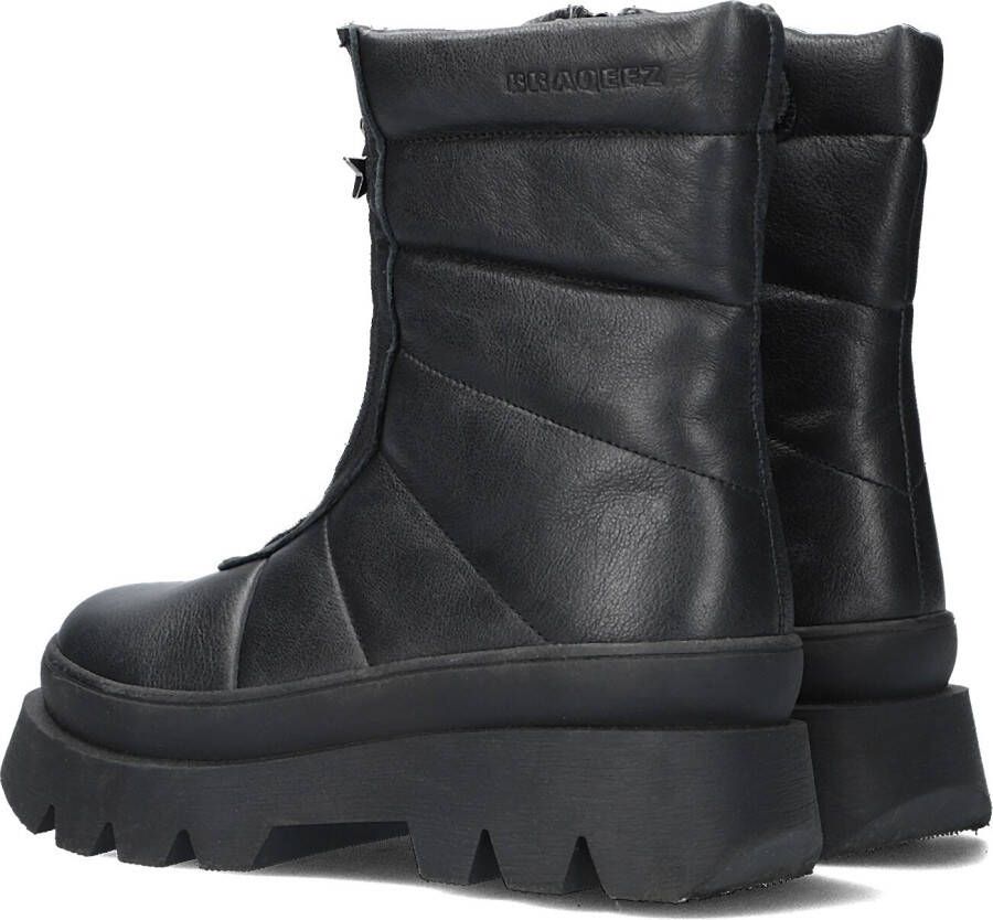 Braqeez Zwarte Biker Boots Donna Denver