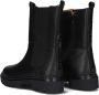 Braqeez 424563-589 Meisjes Chelsea Boots Zwart Leer Elastiek Met Rits - Thumbnail 4