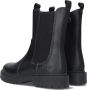 Braqeez 422774-589 Meisjes Chelsea Boots Zwart Leer Ritssluiting - Thumbnail 4