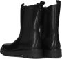 Braqeez 423557-589 Meisjes Chelsea Boots Zwart Leer Elastiek Met Rits - Thumbnail 3