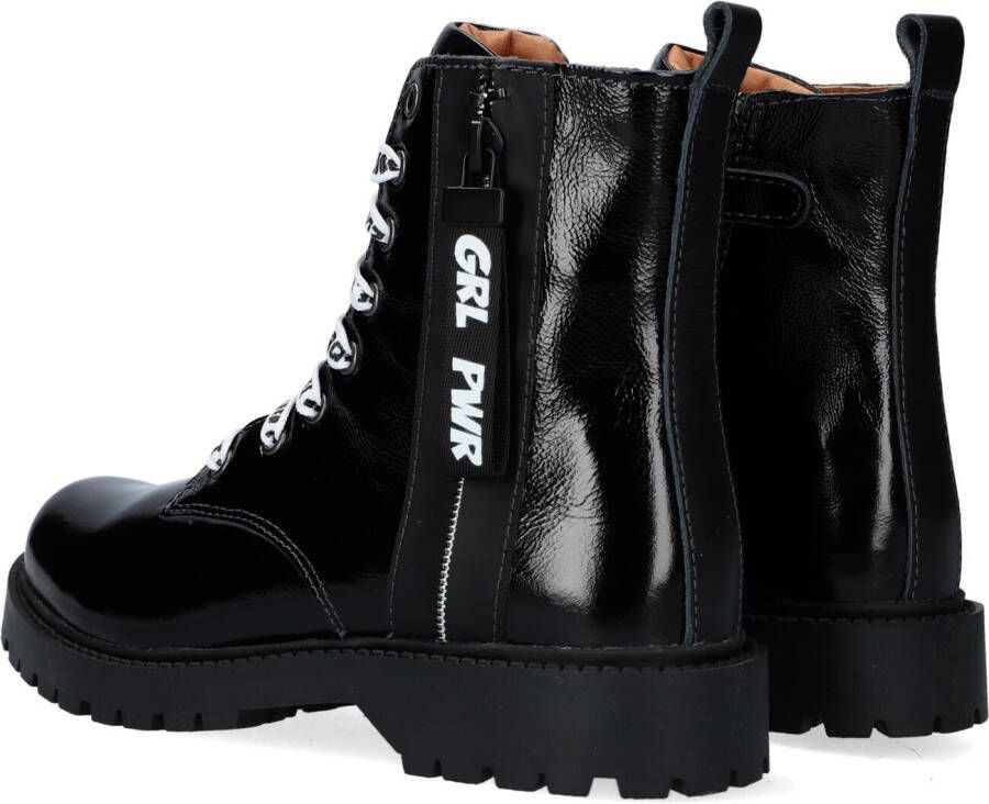 Braqeez Zwarte Veterboots Belle Boot