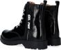 Braqeez Belle Boot Meisjes Biker Boots Zwart Leer Veters - Thumbnail 3