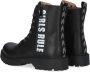 Braqeez 421773-489 Biker Boots Zwart Leer Veters - Thumbnail 2