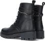 Braqeez 422788-589 Meisjes Biker Boots Zwart Leer Veters - Thumbnail 4