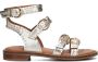 Bronx Gouden Metallic Sandalen met Studs Yellow Dames - Thumbnail 4