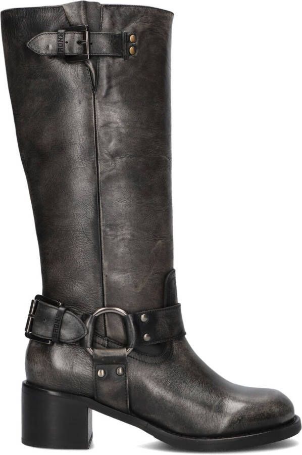 BRONX Zwarte Biker Boots New-cameros 14291-a