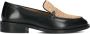 Bronx Zwarte Leren Loafers met Stijlvolle Details Black Dames - Thumbnail 4