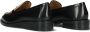 Bronx Zwarte Leren Loafers met Stijlvolle Details Black Dames - Thumbnail 5