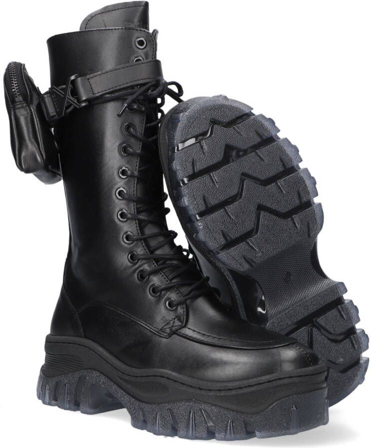 Bronx Jaxstar 14187 Veterboots Laarzen Met Veters Dames Zwart - Schoenen.nl