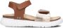 BunniesJR Bregje Beach Meisjes Platte Sandalen Cognac Imitatieleer Klittenband - Thumbnail 4