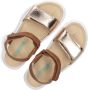 BunniesJR Bregje Beach Meisjes Platte Sandalen Cognac Imitatieleer Klittenband - Thumbnail 6