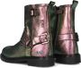 BunniesJR 224866-998 Meisjes Biker Boots Multicolor Suède Gesp Met Rits - Thumbnail 4