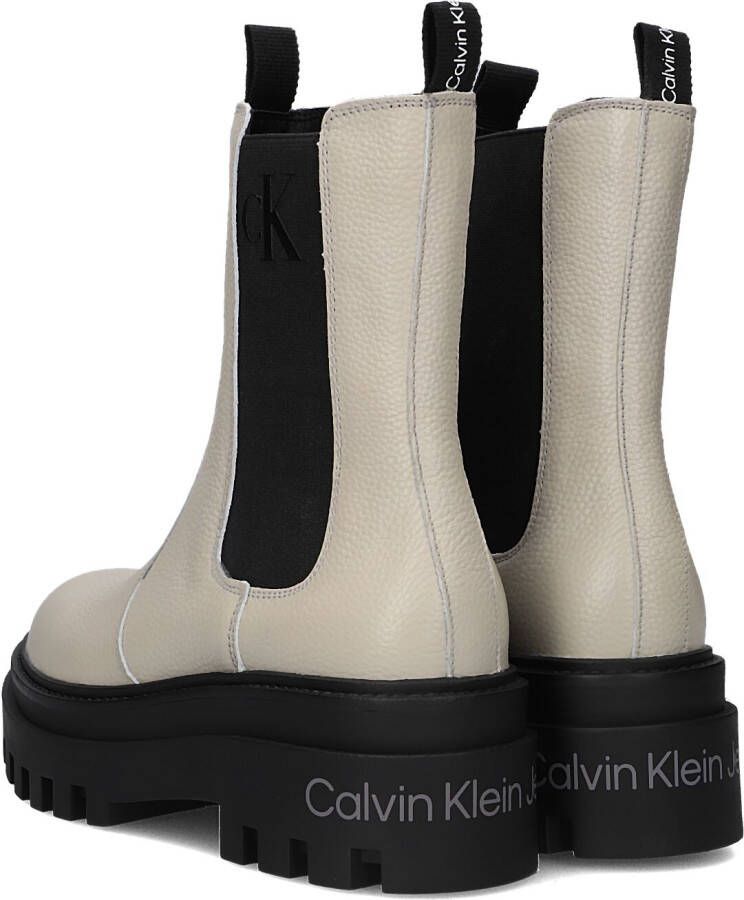 Calvin Klein Witte Chelsea Boots Flatform High