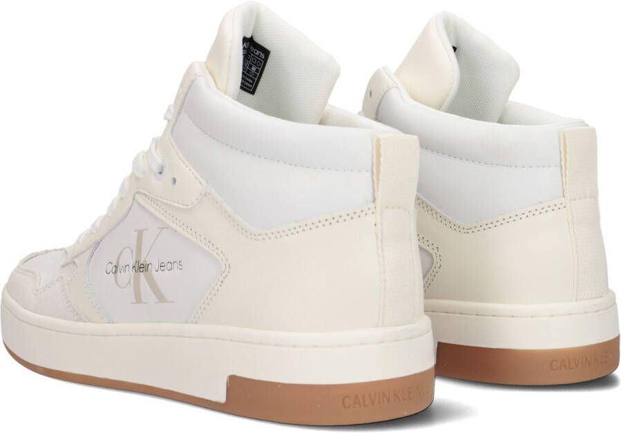 Calvin Klein Witte Hoge Sneaker Basket Cupsole Mid Mono