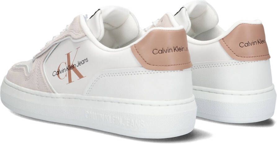 Calvin Klein Witte Lage Sneakers Casual Cupsole Irregular Lines Dames