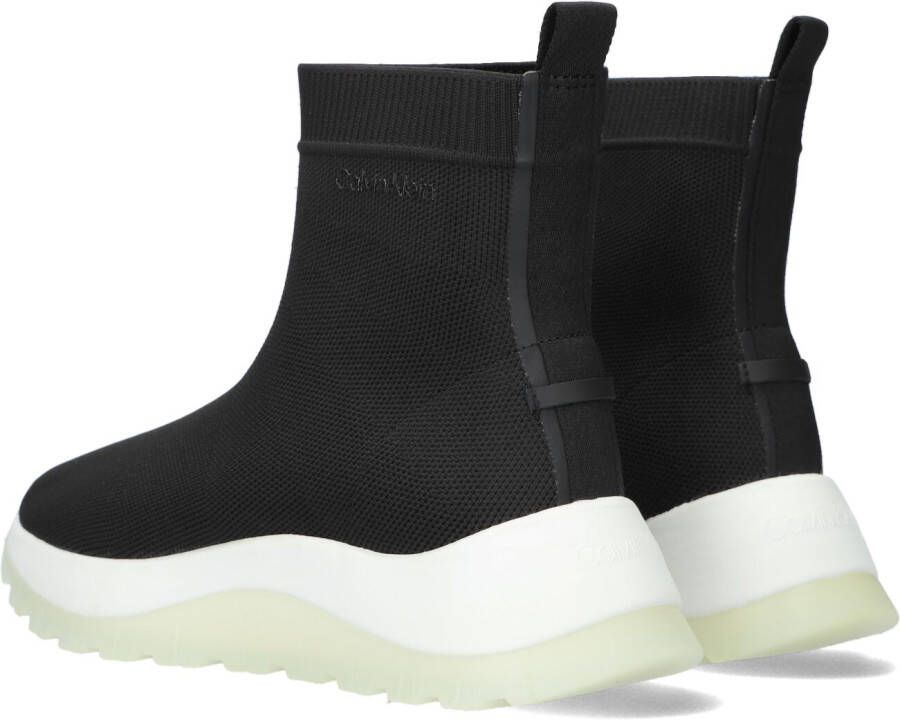 Calvin Klein Zwarte Hoge Sneaker 2 Piece Sole