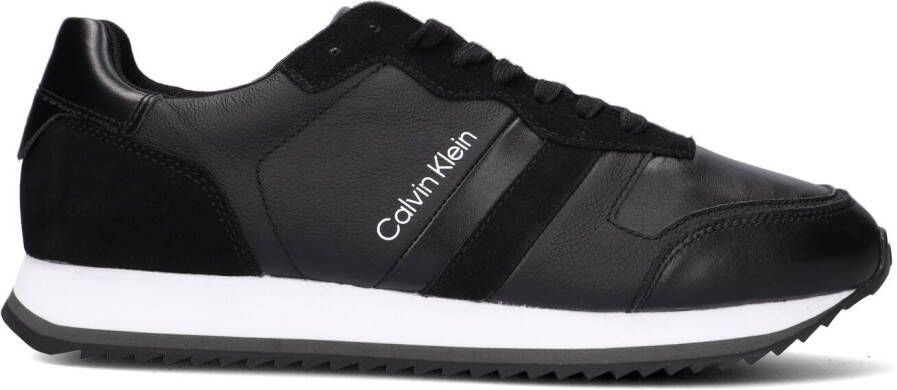 Calvin Klein Zwarte Lage Sneakers Low Top Lace Up