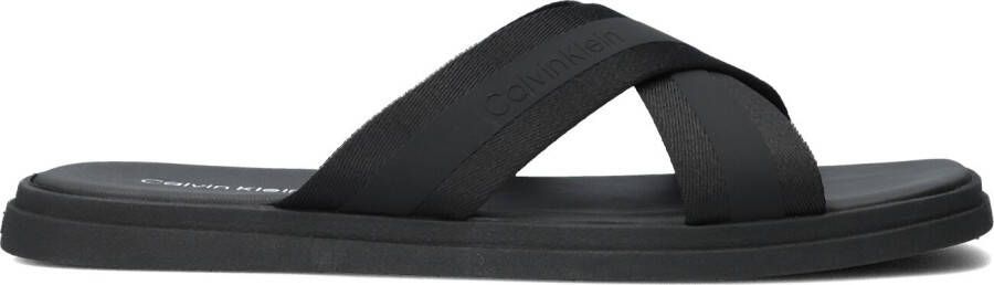 CALVIN KLEIN Zwarte Sandalen Webbing Cross Sandal