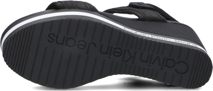 Calvin Klein Zwarte Sandalen Wedge Sandal Sling