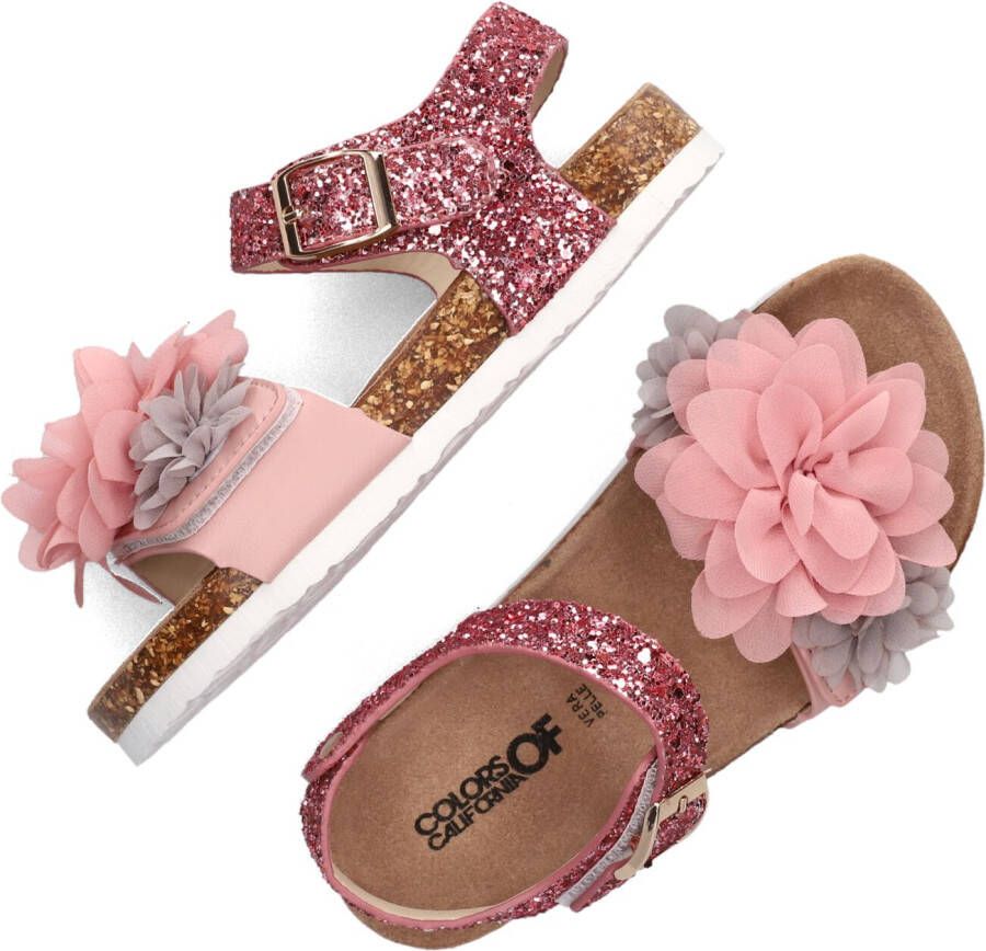 COLORS OF CALIFORNIA Roze Sandalen Bio Glitter Sandal With Ankle