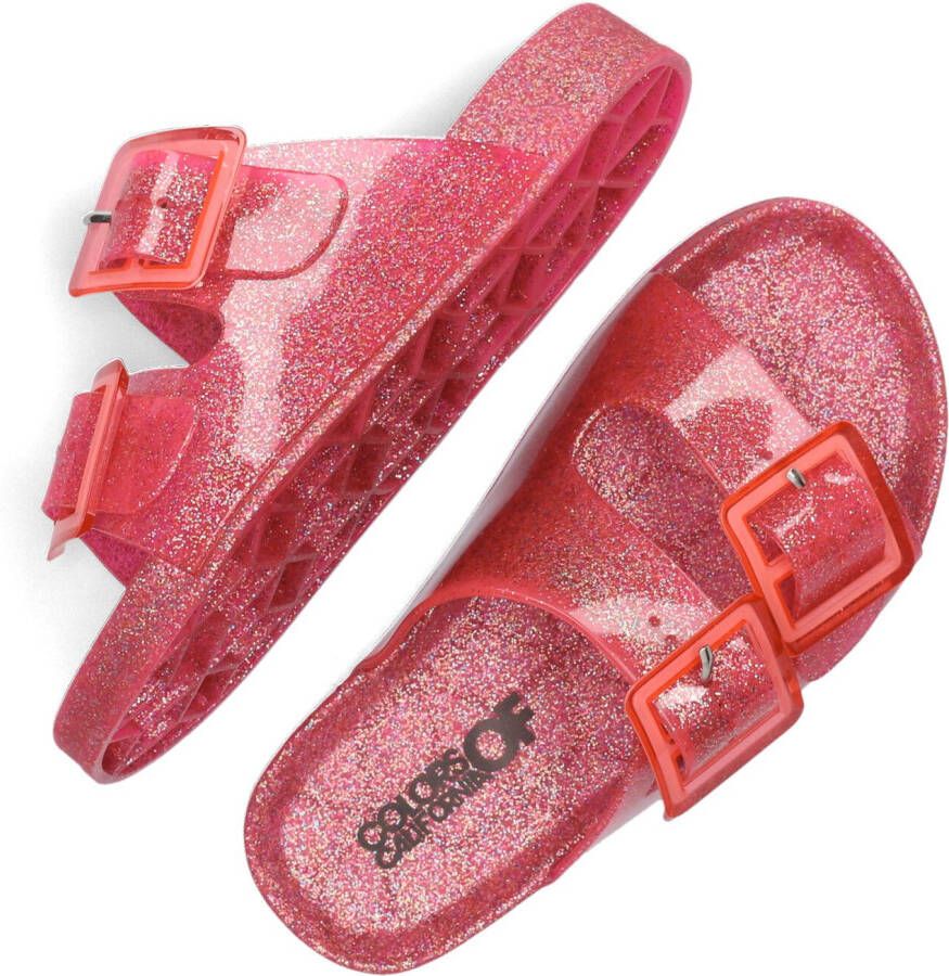 COLORS OF CALIFORNIA Roze Slippers Jelly Glitter