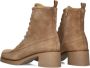 Ctwlk. Beige Suède Veterschoenen met Blokhak - Thumbnail 4