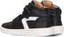 Develab 45869 Hoge sneakers Leren Sneaker Jongens Kids Zwart - Thumbnail 4