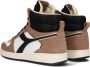Retro Sneaker bruin Tinten Magic Basket Mid Earth Hoge sneakers Leren Sneaker Bruin - Thumbnail 4