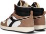 Retro Sneaker bruin Tinten Magic Basket Mid Earth Woman Hoge sneakers Leren Sneaker Dames Bruin - Thumbnail 4