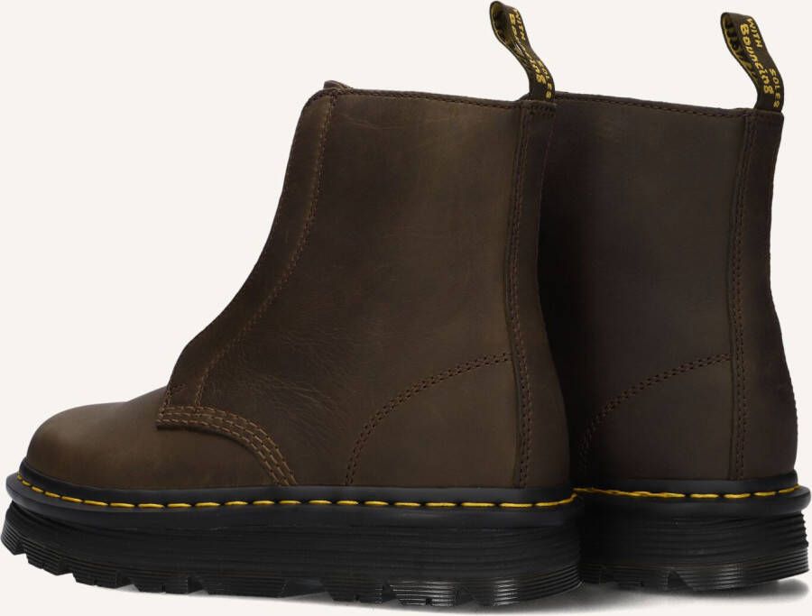 DR MARTENS Bruine Boots Zebzag Lace Less Laceless Boot