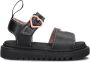 Dr. Martens Marlowe Hearts T leren sandalen Black + Powder Pink T Lamper - Thumbnail 3