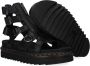 Dr. Martens Zwarte Leren Plateau Sandalen met Rits Black Dames - Thumbnail 4