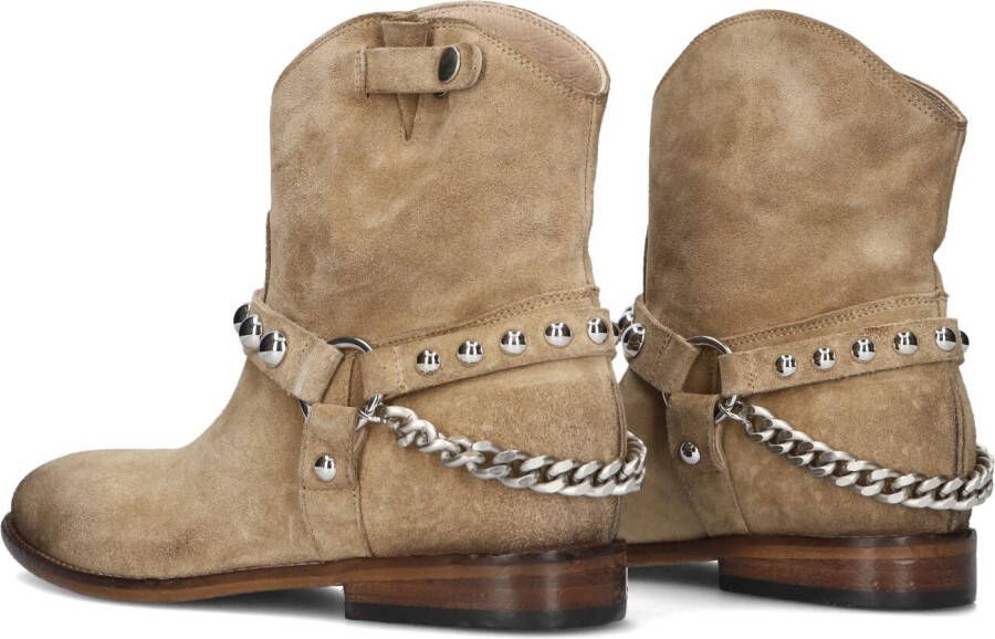 ELENA IACHI Beige Biker Boots A5682