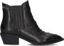 Fabienne Chapot Western Style Zwarte Leren Enkelboots - Thumbnail 4