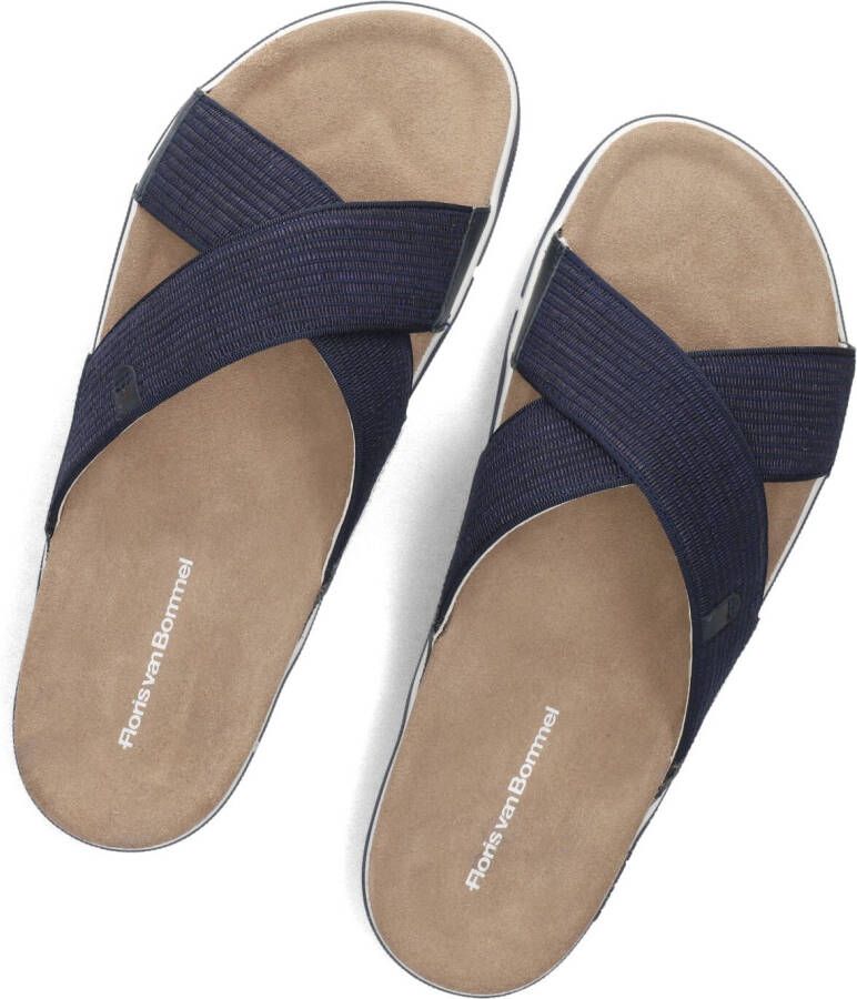 FLORIS VAN BOMMEL Blauwe Slippers Sfm-90013