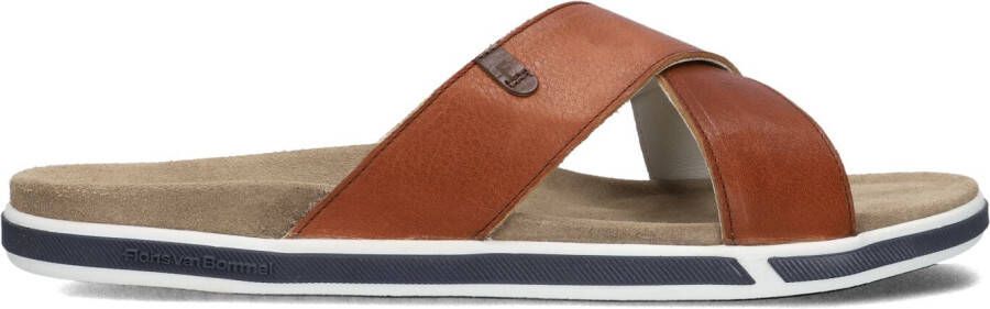 FLORIS VAN BOMMEL Cognac Slippers Sfm-90008