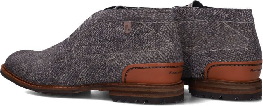 FLORIS VAN BOMMEL Grijze Veterschoenen Sfm-50159 Crepi