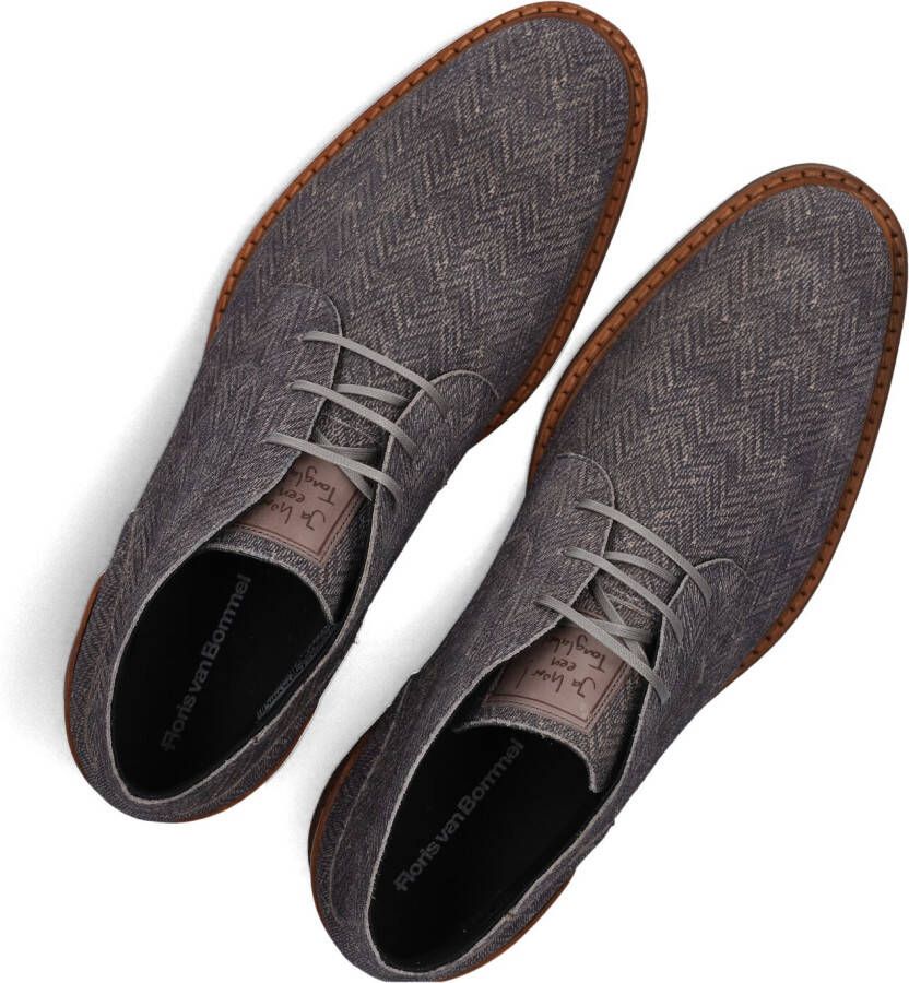 FLORIS VAN BOMMEL Grijze Veterschoenen Sfm-50159 Crepi