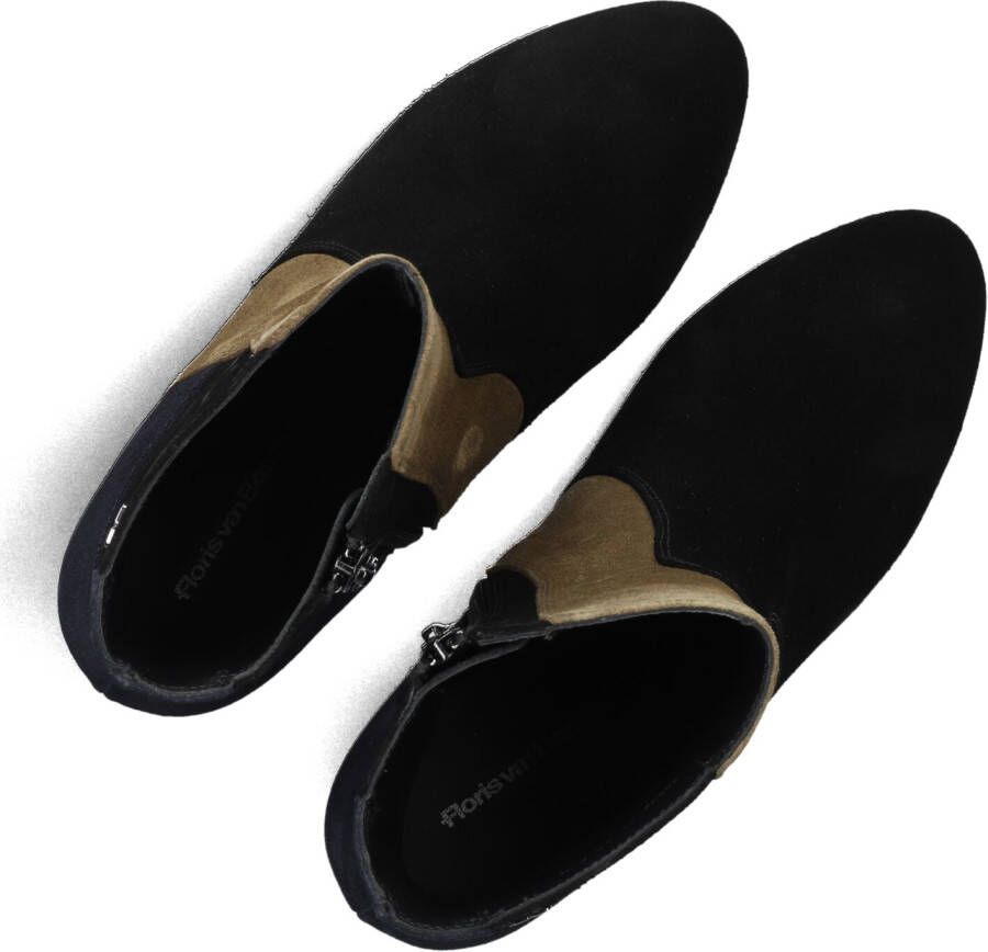 FLORIS VAN BOMMEL Zwarte Enkellaarsjes Sfw-50075 Kaci
