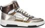 Fred de la Bretoniere Yara High Hoge sneakers Leren Sneaker Dames Zilver - Thumbnail 3