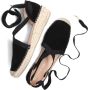 Fred de la Bretoniere 152010257 Espadrilles Dames Zwart - Thumbnail 5