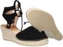 Fred de la Bretoniere 153010202 Espadrilles Zomer Schoenen Dames Zwart - Thumbnail 4