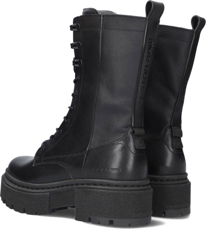 G-Star Raw Zwarte Veterboots Kafey Pfm Hgh Lea Dnm W