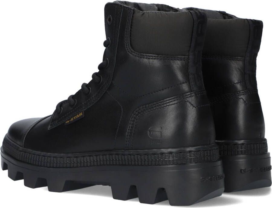 G-STAR RAW Zwarte Veterboots Noxer Hgh Lea Nyl W