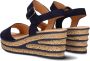 Gabor 651 Sandalen Met Sleehak Dames Blauw - Thumbnail 3